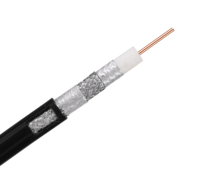 Câble coaxial série RG11QF—Quad-blindage avec gelée