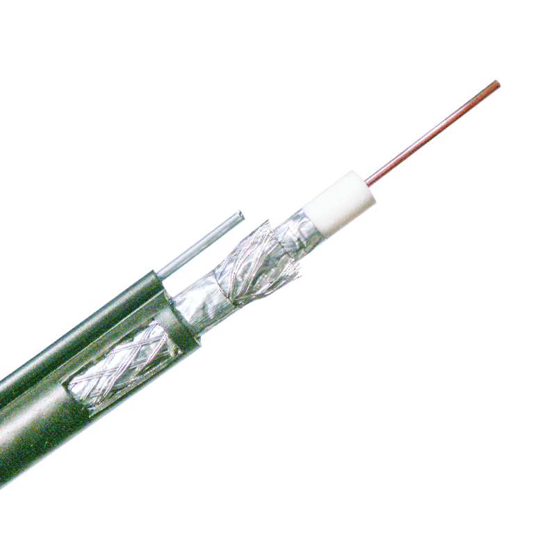 Câble coaxial série RG11QMF—Quad-blindage avec messager, gelée