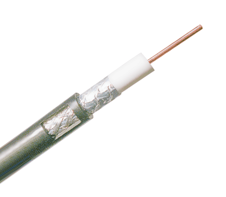 Câble coaxial série RG6QM—Quad-blindage avec messager