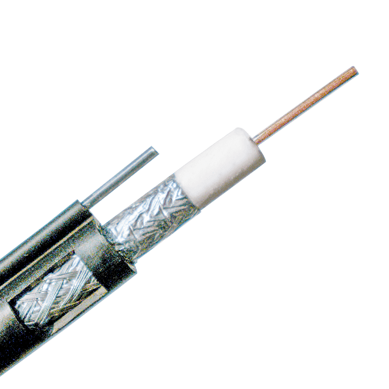 Câble coaxial série RG11MF—Ruban simple et tresse avec messager