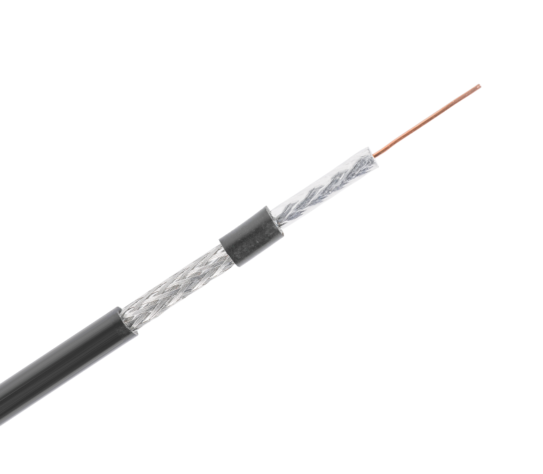 Câble coaxial série RG11—Ruban simple et tresse