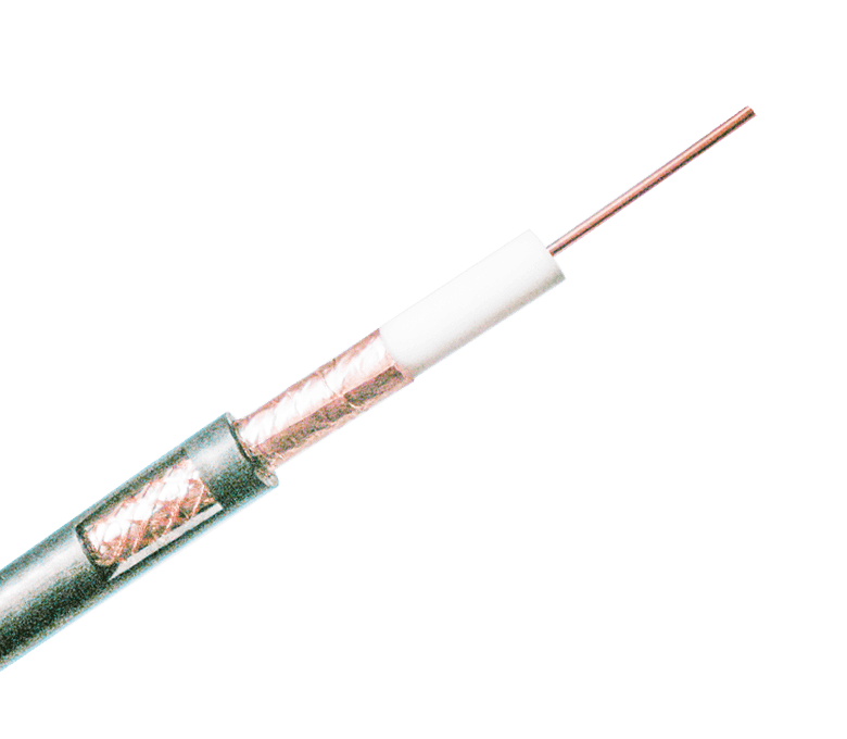 Câble coaxial série RG11—Ruban simple et tresse
